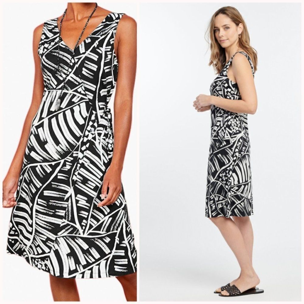 Nwt Nic+Zoe | Moonlit Palm Dress with cinched waist